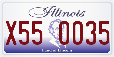 IL license plate X550035