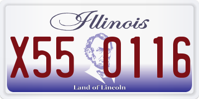 IL license plate X550116