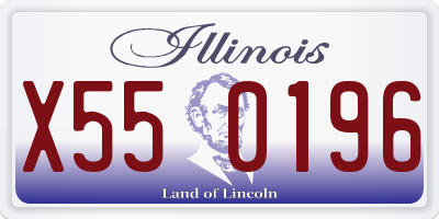 IL license plate X550196