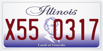 IL license plate X550317