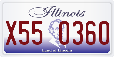 IL license plate X550360