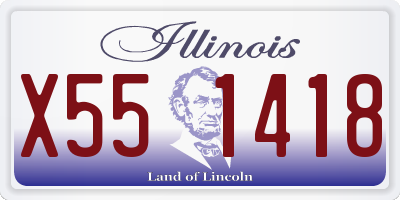 IL license plate X551418