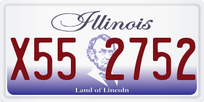 IL license plate X552752