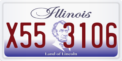 IL license plate X553106