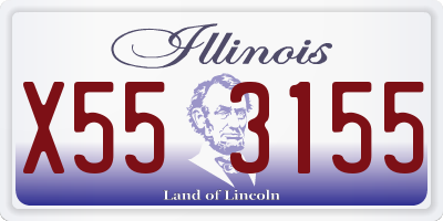 IL license plate X553155