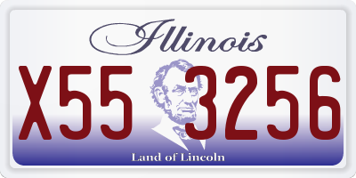 IL license plate X553256