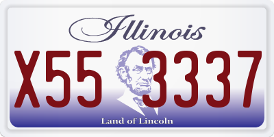 IL license plate X553337