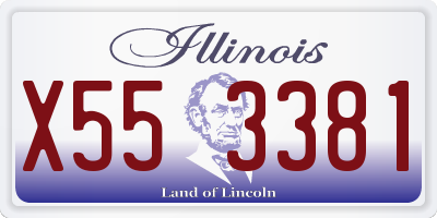 IL license plate X553381