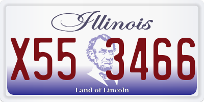IL license plate X553466
