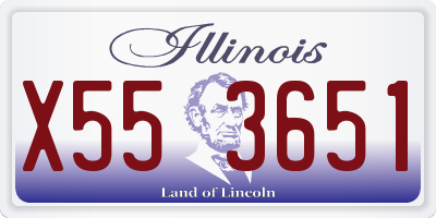IL license plate X553651