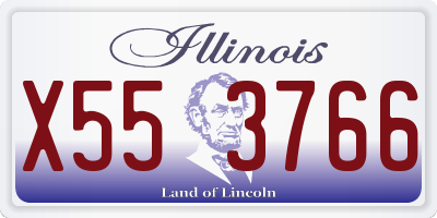 IL license plate X553766