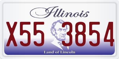 IL license plate X553854