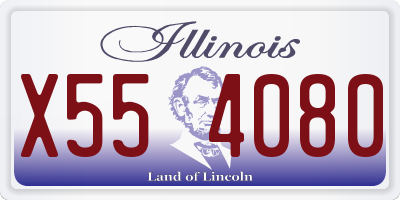 IL license plate X554080