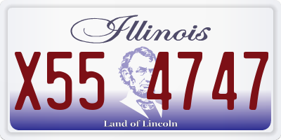 IL license plate X554747