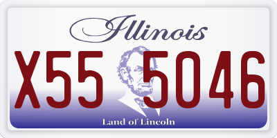 IL license plate X555046