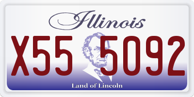 IL license plate X555092