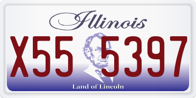 IL license plate X555397