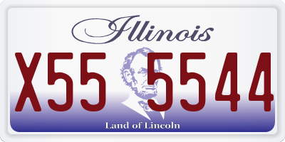 IL license plate X555544