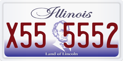 IL license plate X555552