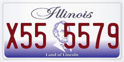 IL license plate X555579