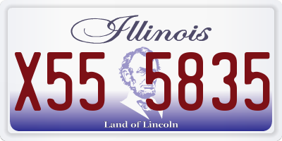 IL license plate X555835