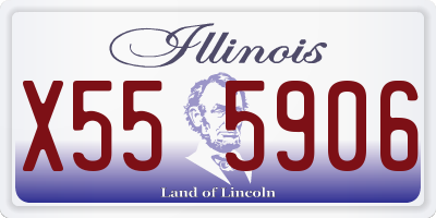 IL license plate X555906