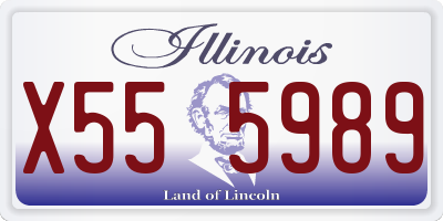 IL license plate X555989