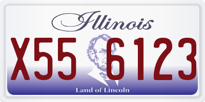 IL license plate X556123