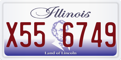 IL license plate X556749