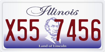 IL license plate X557456