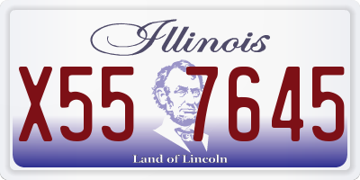IL license plate X557645