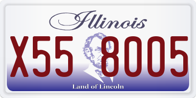 IL license plate X558005