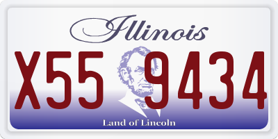 IL license plate X559434