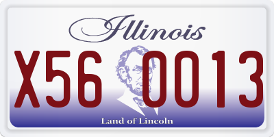IL license plate X560013
