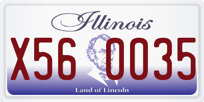 IL license plate X560035