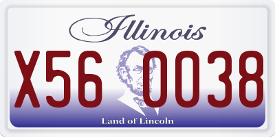 IL license plate X560038