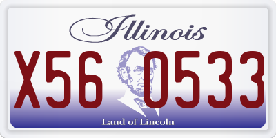 IL license plate X560533