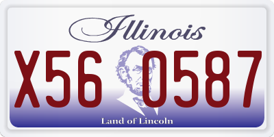 IL license plate X560587