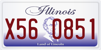 IL license plate X560851