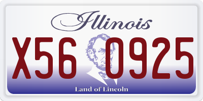 IL license plate X560925
