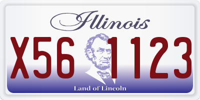 IL license plate X561123