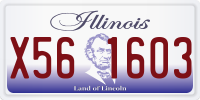 IL license plate X561603