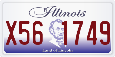 IL license plate X561749