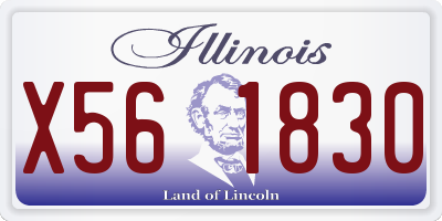 IL license plate X561830
