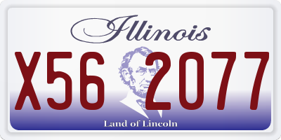 IL license plate X562077