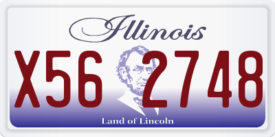IL license plate X562748