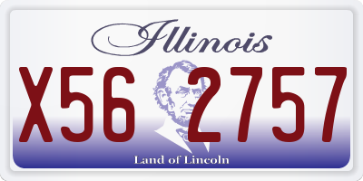 IL license plate X562757