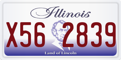 IL license plate X562839