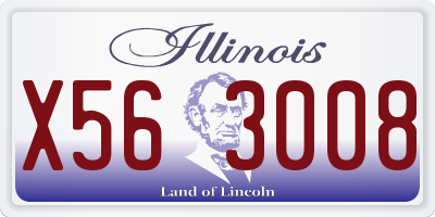 IL license plate X563008