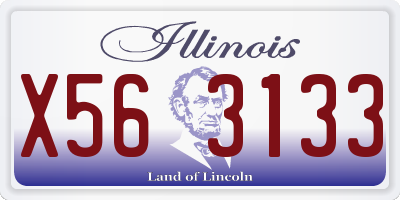IL license plate X563133